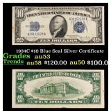 1934C $10 Blue Seal Silver Certificate Grades Sele
