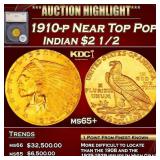 *Highlight* 1910-p Gold Indian Quarter Eagle Near