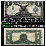 1899 "Black Eagle" $1 large size Blue Seal Silver