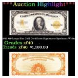 *Highlight* 1922 $10 Large Size Gold Certificate G