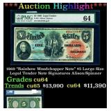 *Highlight* 1869 "Rainbow Woodchopper Note" $5 Lar