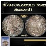 PCGS 1879-s Morgan Dollar Colorfully Toned $1 ms63