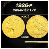 1926-p Gold Indian Quarter Eagle $2 1/2 Grades Sel