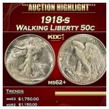 *Highlight* 1918-s Walking Liberty Half Dollar 50c