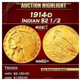 *Highlight* 1914-d Gold Indian Quarter Eagle $2 1/
