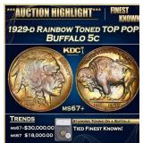 *Highlight* 1929-d Buffalo Nickel Rainbow Toned TO