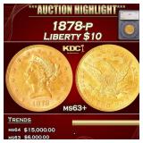 *Highlight* 1878-p Gold Liberty Eagle $10 ms63+ SE