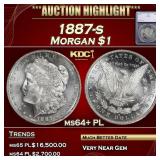 *Highlight* 1887-s Morgan Dollar $1 ms64+ PL SEGS