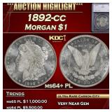 *Highlight* 1892-cc Morgan Dollar $1 ms64+ PL SEGS