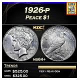 1926-p Peace Dollar $1 Grades Choice+ Unc