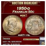 *Highlight* 1950-d Franklin Half Dollar 50c ms67+