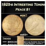 1925-s Peace Dollar Intresting Toning $1 Grades Se