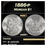 1886-p Morgan Dollar $1 Grades GEM++ Unc