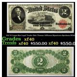 1917 $2 Large Size Legal Tender Note Thomas Jeffer