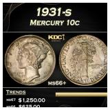 1931-s Mercury Dime 10c Grades GEM++ Unc