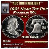 *Highlight* 1961 Proof Franklin Half Dollar Near T