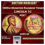 *Highlight* PCGS 1955-s Lincoln Cent Monster Rainb