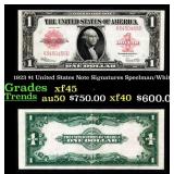 1923 $1 United States Note Grades xf+ Signatures S