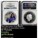 NGC NGC 2015-p Star Trek SPOCK 1oz Silver $1 Austr