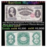 *Highlight* 1891 Martha Washington $1 large size R