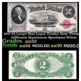 1917 $2 Large Size Legal Tender Note Thomas Jeffer