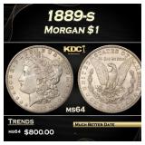 1889-s Morgan Dollar $1 Grades Choice Unc