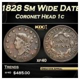 ***Major Highlight*** 1828 Sm Wide Date Coronet He