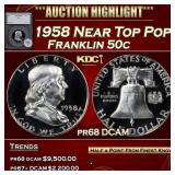 *Highlight* 1958 Proof Franklin Half Dollar Near T