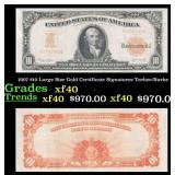 1907 $10 Large Size Gold Certificate Grades xf Sig
