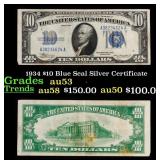 1934 $10 Blue Seal Silver Certificate Grades Selec