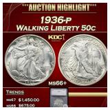 *Highlight* 1936-p Walking Liberty Half Dollar 50c