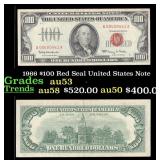 1966 $100 Red Seal United States Note Grades Selec