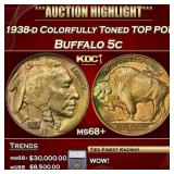 *Highlight* 1938-d Buffalo Nickel Colorfully Toned