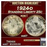 *Highlight* 1924-d Standing Liberty Quarter 25c ms