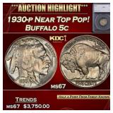 *Highlight* 1930-p Buffalo Nickel Near Top Pop! 5c