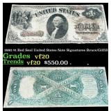 1880 $1 United States Note Grades vf, very fine Si