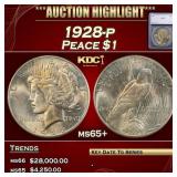 *Highlight* 1928-p Peace Dollar $1 ms65+ SEGS (fc)