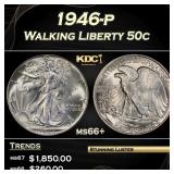 1946-p Walking Liberty Half Dollar 50c Grades GEM+