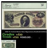 1880 $1 United States Note vf20 Legacy Signatures