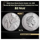2022 Star Wars Darth Vader 1oz .999 Silver $2 New