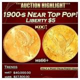 *Highlight* 1900-s Gold Liberty Half Eagle Near To