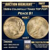 *Highlight* 1926-s Peace Dollar Colorfully Toned T