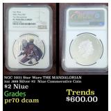 NGC NGC 2021 Star Wars THE MANDALORIAN 1oz .999 Si