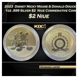 2023  Disney Micky Mouse & Donald Douck 1oz .999 S
