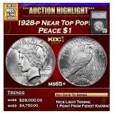 *Highlight* 1928-p Peace Dollar Near Top Pop! $1 m
