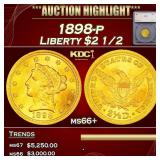 *Highlight* 1898-p Gold Liberty Quarter Eagle $2 1