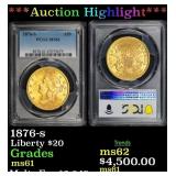 *Highlight* PCGS 1876-s Gold Liberty Double Eagle