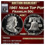 *Highlight* 1961 Proof Franklin Half Dollar Near T