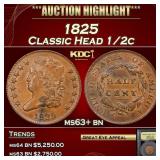 *Highlight* 1825 Classic Head half cent 1/2c Selec