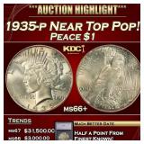 *Highlight* 1935-p Peace Dollar Near Top Pop! $1 m